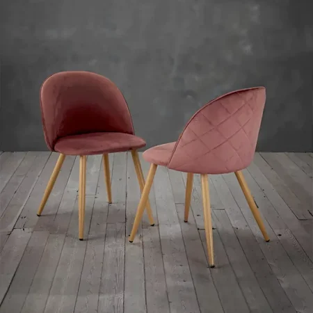 Zhomes-uk-LPD Venice Dining Chair Pink (Pack OF 2)2