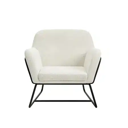 LPD Charles Armchair Ivory Boucle