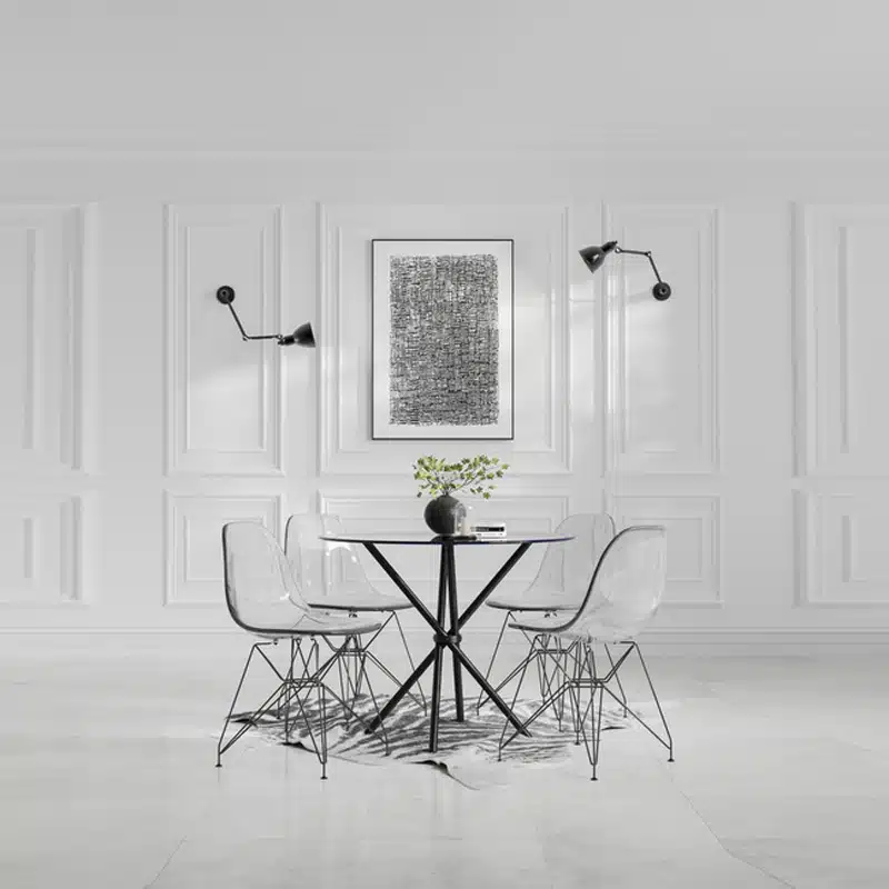 LPD Coco Dining Chair Smoked Black-Black
