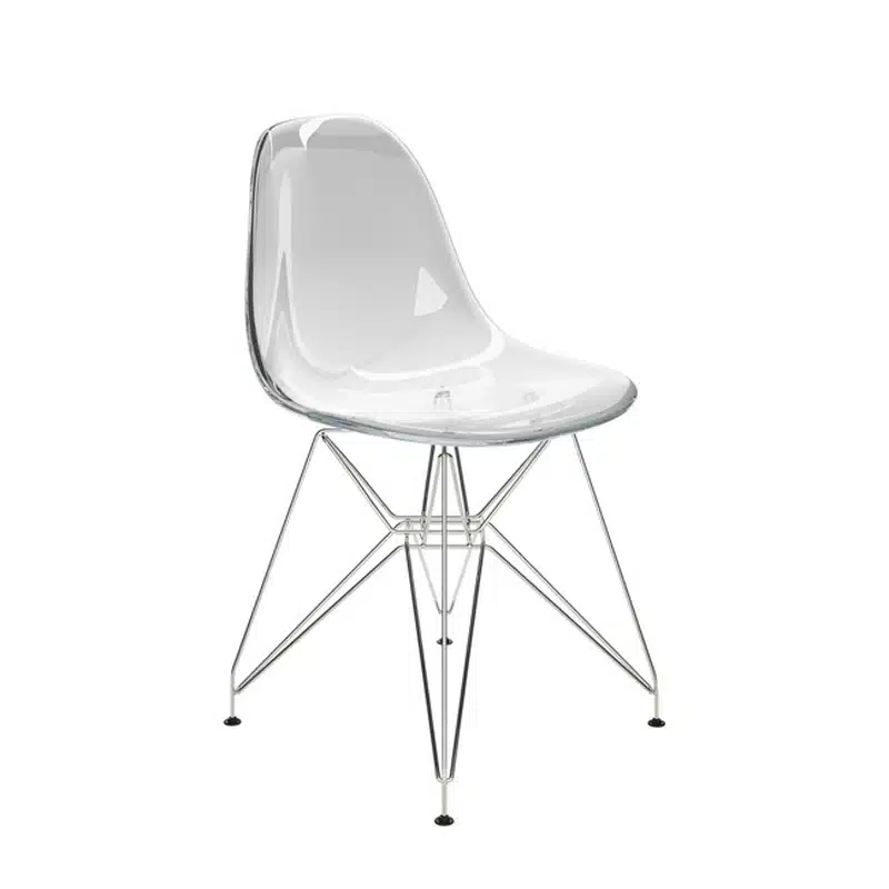 LPD Dining Chair Clear LPD Dining Chair Clear-Chrome