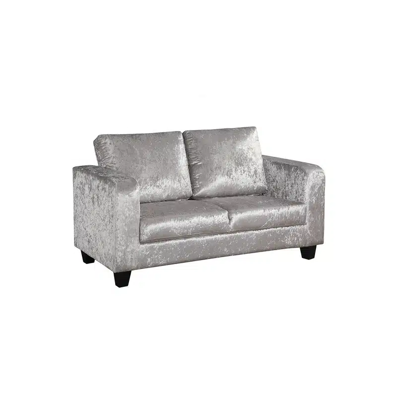 LPD Sofa In A Box Silver Crushed Velvet