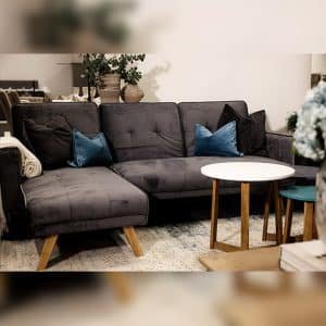 Main page 41 Kitson Corner Sofa Bed Silver Grey Velvet 4