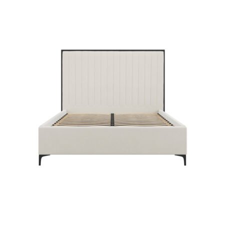 LPD Berkeley Cream Velvet King Size Bed Frame 1