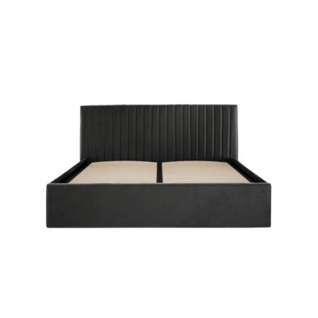 LPD Berlin Black Velvet Double Bed Frame 1