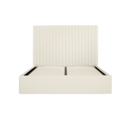 LPD Berlin Tall Milk Weave King Size Bed Frame 1