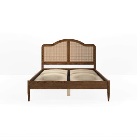 LPD Claude Smoked Wooden Double Bed Frame 1