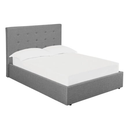 LPD Lucca Grey Linen King Size Bed Frame 1