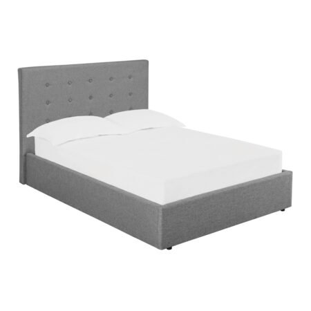 LPD Lucca Plus Grey Linen King Size Bed Frame 1