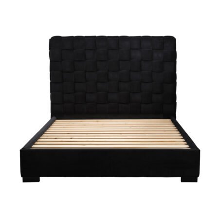 LPD Pasadena Black Velvet Double Bed Frame 1