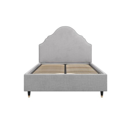 LPD Quince Light Grey Linen Double Bed Frame 1