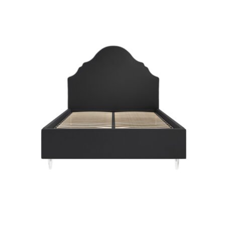 LPD Quince Onyx Velvet Double Bed Frame2