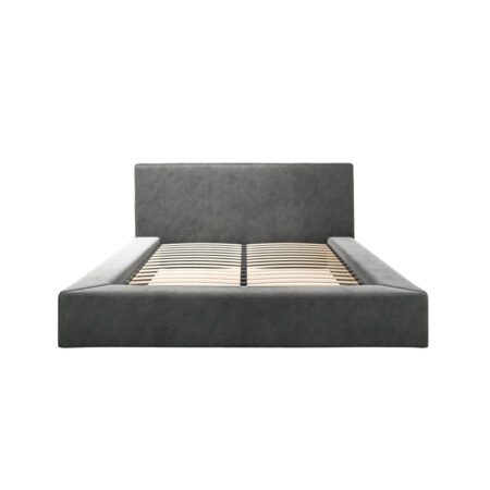 LPD Soho Dapple Grey Velvet King Size Bed Frame 1