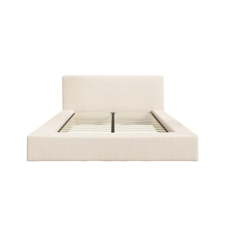 LPD Soho White Clay Twill King Size Bed Frame 1
