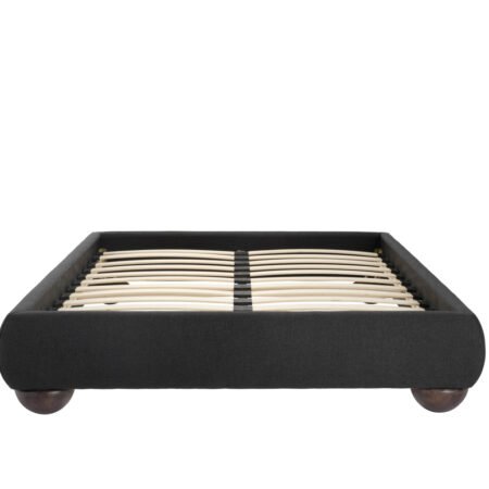 LPD Soller Deep Charcoal Chenille Tweed Double Bed Frame2