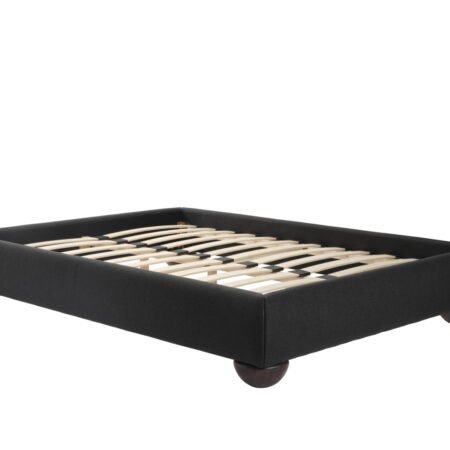 LPD Soller Deep Charcoal Chenille Tweed King Size Bed Frame1