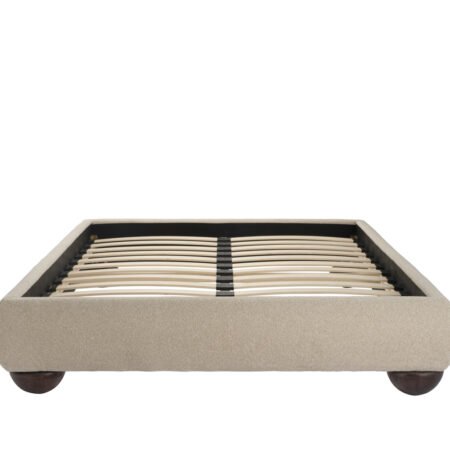 LPD Soller Porridge Chenille Tweed King Size Bed Frame 1