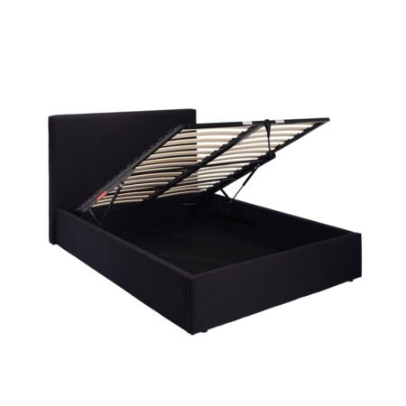 LPD Wilder Onyx Woven Fabric Double Ottoman Bed3