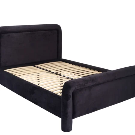 LPD Leonnie Black Upholstered Double Bed Frame2
