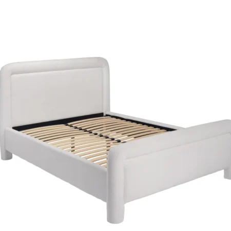 LPD Leonnie Ghost Upholstered King Size Bed Frame1