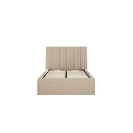 LPD Berlin Beige Velvet Single Bed Frame 1