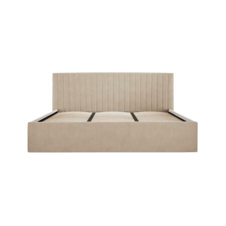 LPD Berlin Beige Velvet Super King Size Bed Frame 1