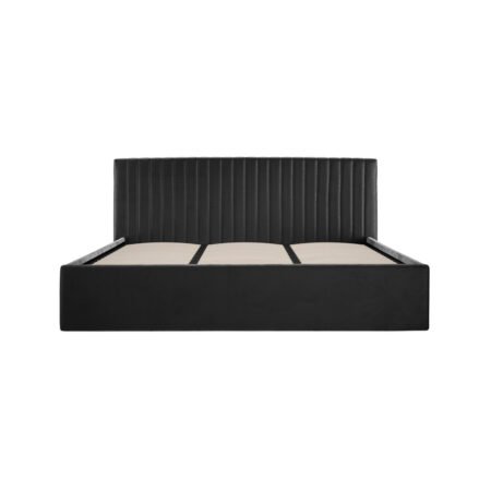 LPD Berlin Black Velvet Super King Size Bed Frame 1