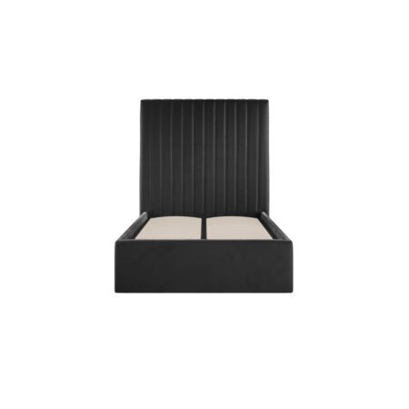 LPD Berlin Tall Black Velvet Single Bed Frame 1
