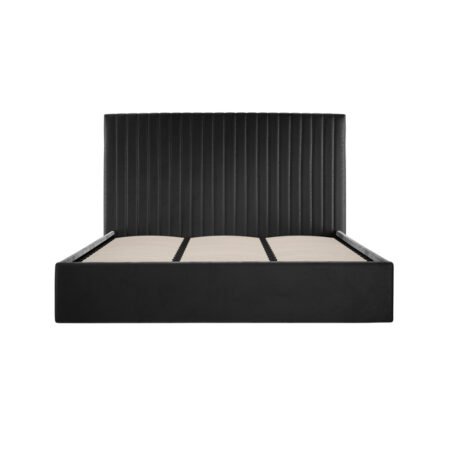 LPD Berlin Tall Black Velvet Super King Size Bed Frame 1