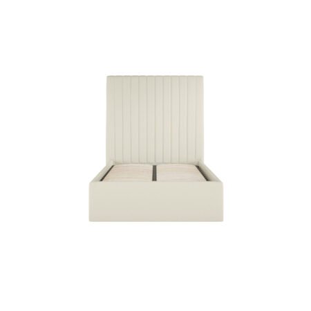 LPD Berlin Tall Milk Weave Single Bed Frame 1