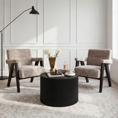LPD Abel Tuscan Velvet Tweed Accent Chair lifestyle