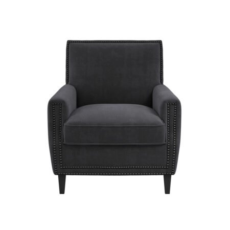 LPD Atticus Anthracite Linen Blend Accent Chair