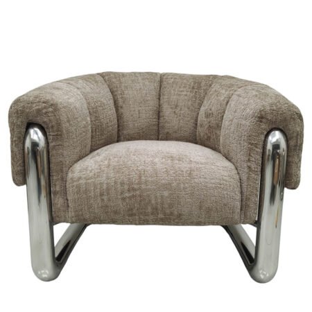 LPD Audrey Dark Beige Chenille Accent Chair