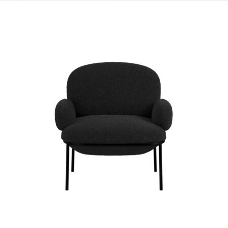 LPD Avery Black Sherpa Accent Chair