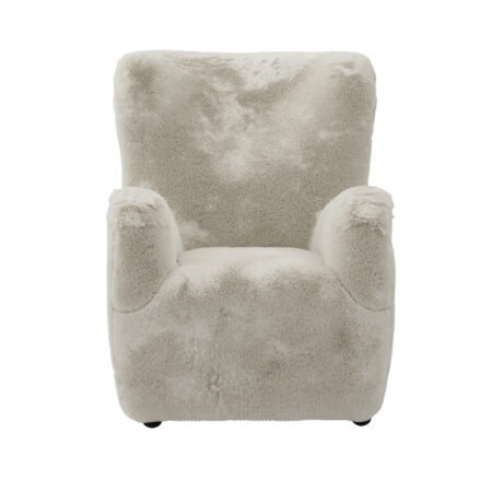 LPD Bear Wolf Faux Fur Accent Chair