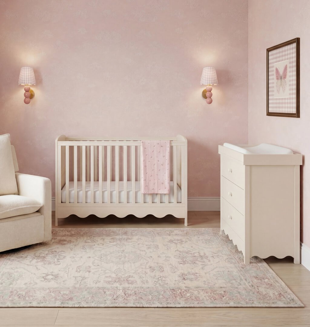 LPD Bebe Dancer 2 Piece Nursery Set – Cot Bed & Changing Unit – Cashmere Cream 1 LPD Bebe Dancer 2 Piece Nursery Set Cashmere Cream lifestyle