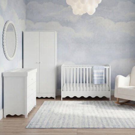 LPD Bebe Dancer 3 Piece Nursery Set White lifestyle