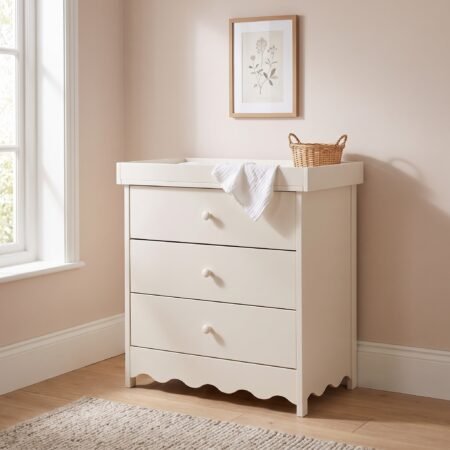 Main page 21 LPD Bebe Dancer Changing Unit with Drawers Cashmere Cream lifestyle