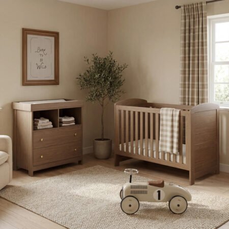LPD Bebe Seeker 2 Piece Nursery Set Drift Oak lifestyle