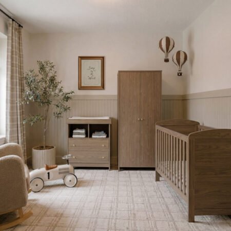 LPD Bebe Seeker 3 Piece Nursery Set Drift Oak lifestyle