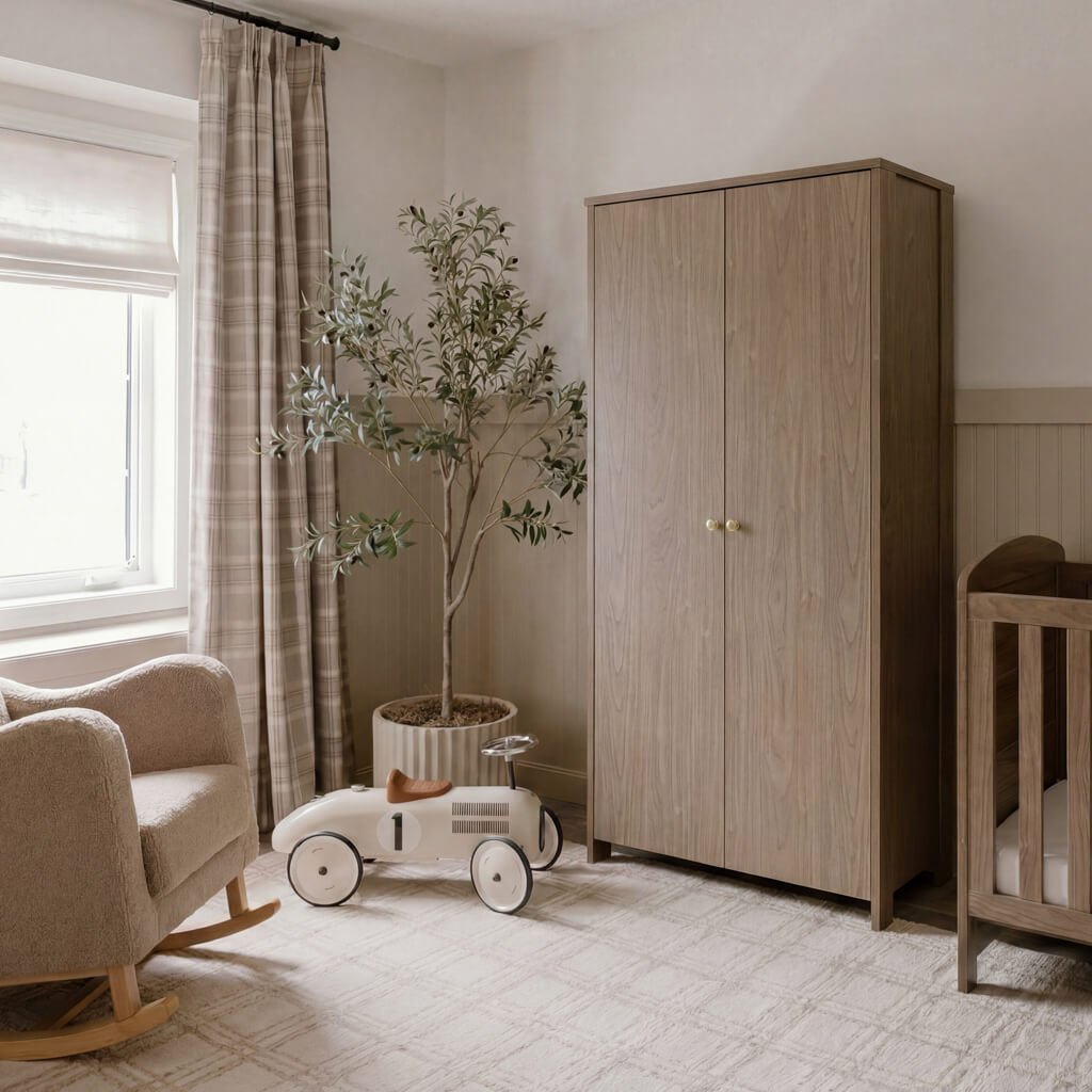 LPD Bebe Seeker Baby Wardrobe – Drift Oak 1 LPD Bebe Seeker Baby Wardrobe Drift Oak lifestyle