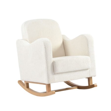 LPD Bebe Soother Rocking Nursing Chair Off White Boucle