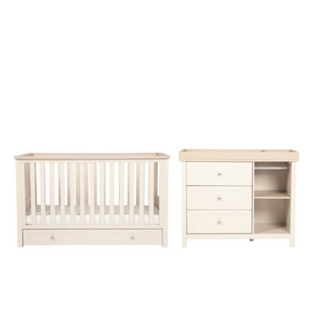 LPD Bebe Wanderer 2 Piece Nursery Set Cashmere Cream and Oak