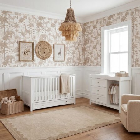 LPD Bebe Wanderer 2 Piece Nursery Set White lifestyle