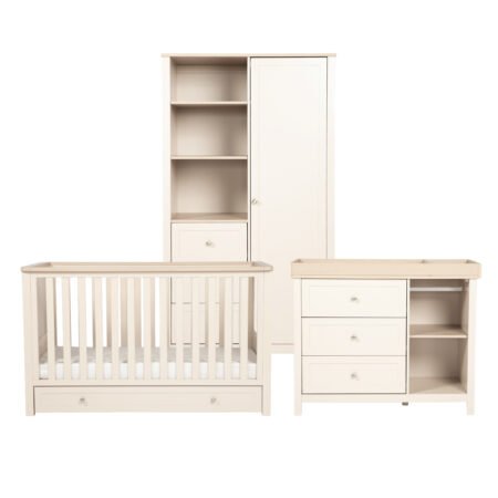 LPD Bebe Wanderer 3 Piece Nursery Set Cashmere Cream and Oak