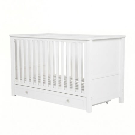 LPD Bebe Wanderer Cot Bed with Storage Drawer White