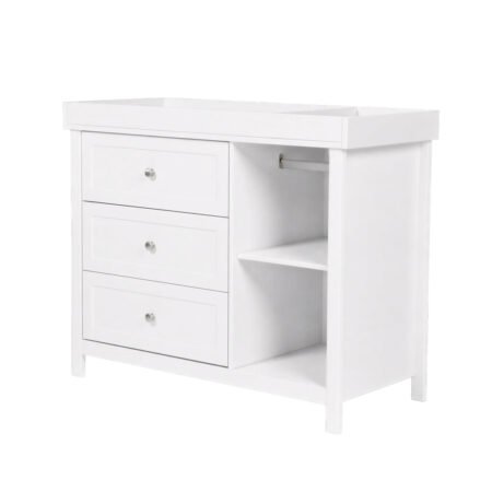 LPD Bebe Wanderer Wide Changing Unit with Drawers White