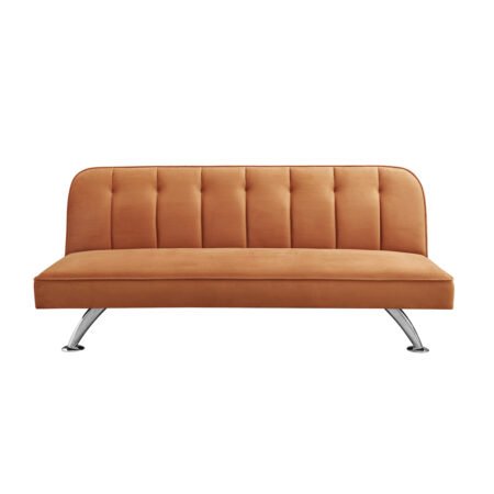 LPD Brighton Orange Velvet Sofa Bed