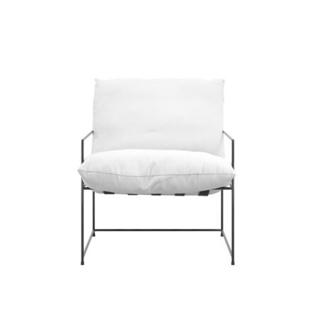 LPD Brook White Woven Accent Chair