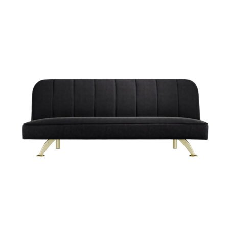LPD Burlington Black Velvet Sofa Bed