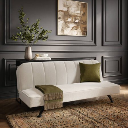 LPD Burlington Ivory Velvet Sofa Bed lifestyle
